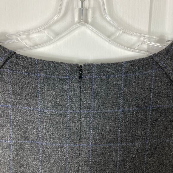Nwot HOBBS London Dress 14 Wool Tweed Grey Plaid Check Shift”Karpoi”Lined Career - Picture 6 of 13